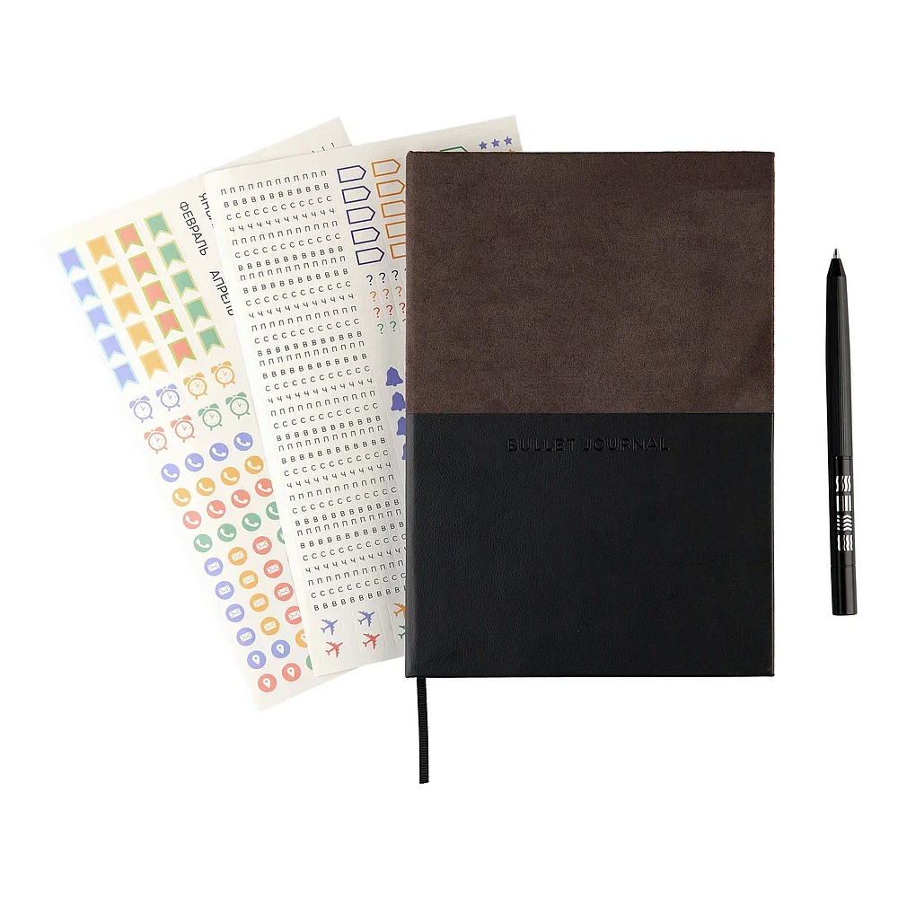 Блокнот "Стихия. Bullet Journal", А5, 80 листов, в клетку, черный - 16