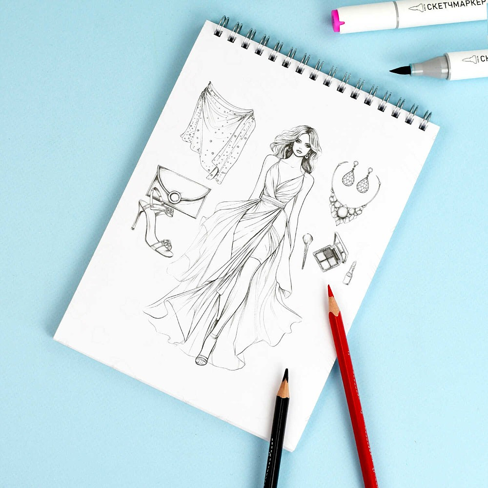 Раскраска "Создай образ. Вечерние платья" - 6