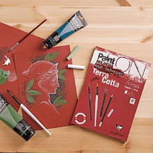 Блок-склейка "Paint'On", А3, 250г/м2, 20 листов, терракотовая бумага