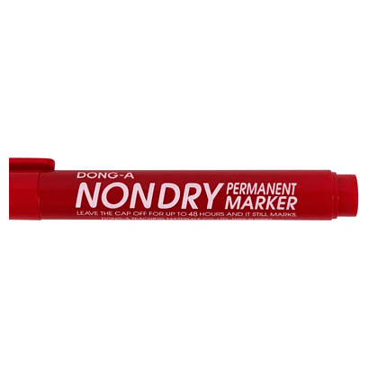 Маркер перманентный "Non-Dry", красный - 2