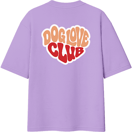 Футболка унисекс "Корги. Dog love club", XS-S, хлопок, оверсайз, лавандовый - 6
