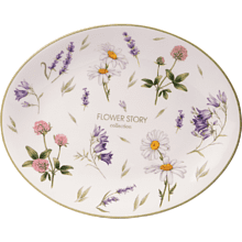 Блюдо керамическое "Flower story", 31.5х25.5 см, белый