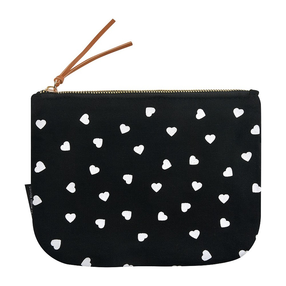 Косметичка "Black&White. Сердечки"