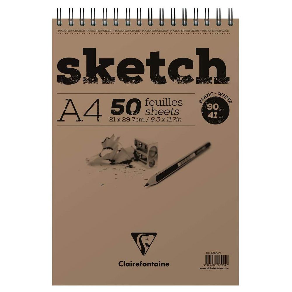 Скетчбук "Sketch", A4, 90 г/м2, 50 листов, коричневый