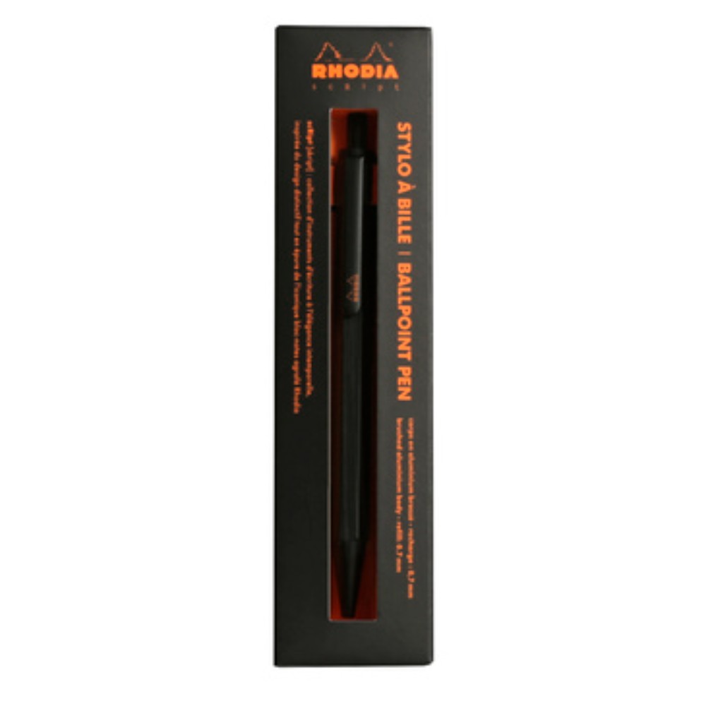 Ручка шариковая Rhodia "scRipt", 0.7 мм, черный, стерж. черный