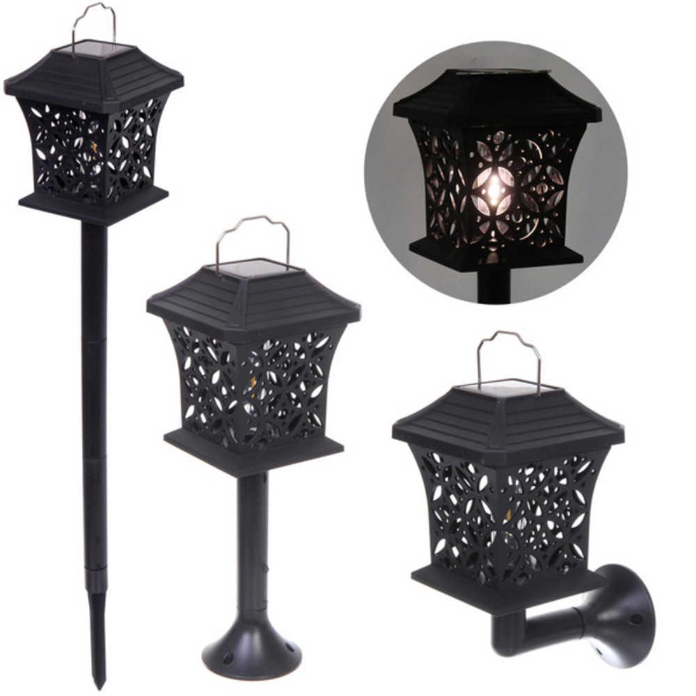 Фонарь садовый "Вечер", теплый белый, солнечная батарея, 