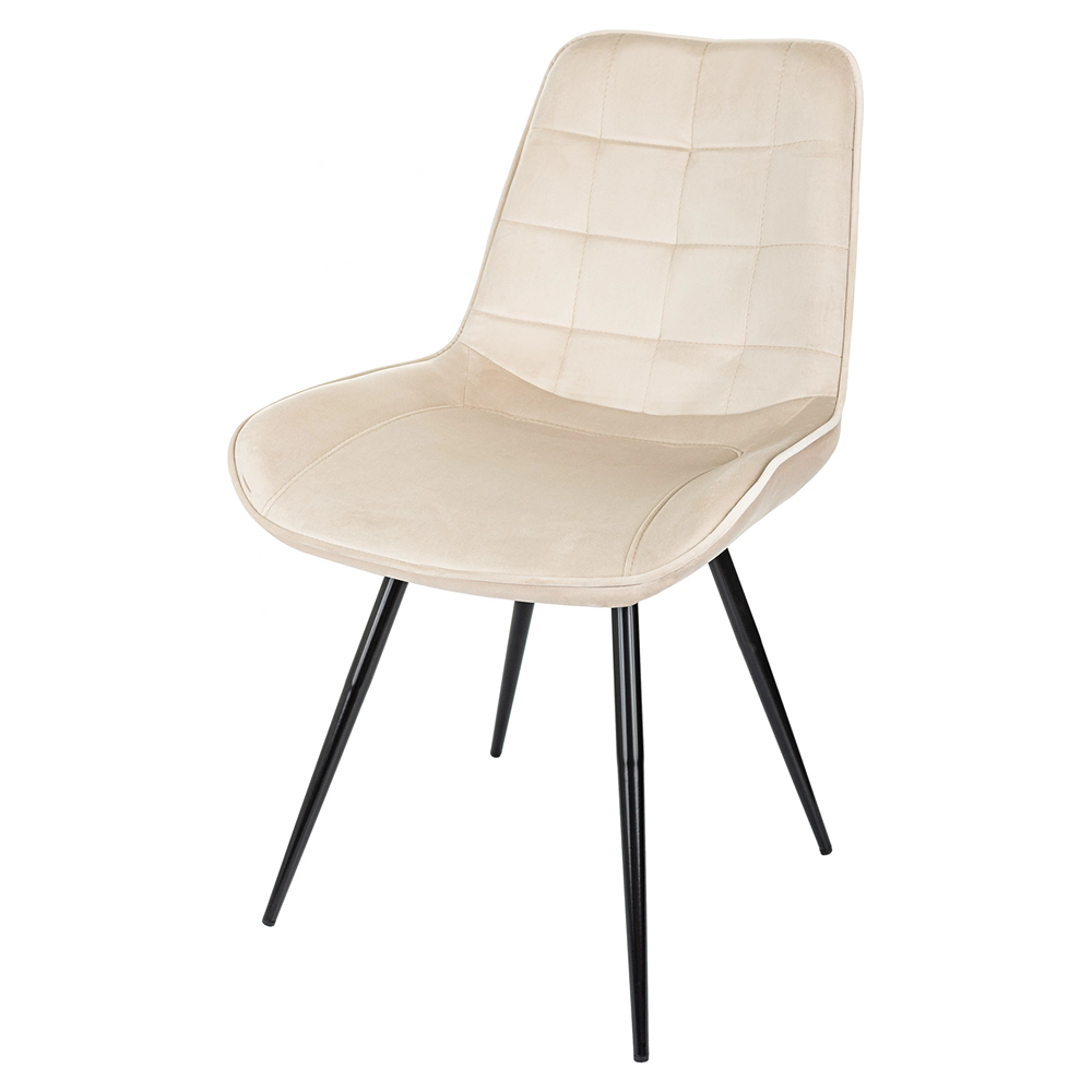 Стул Бюрократ "CH-K2_4", ткань, бежевый, металл, черный, комплект 4 штуки - 4