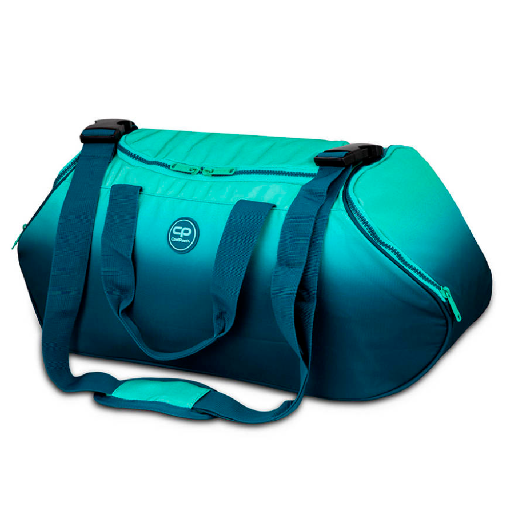 Сумка спортивная Coolpack "Runner Gradient Blue lagoon", зеленый, синий