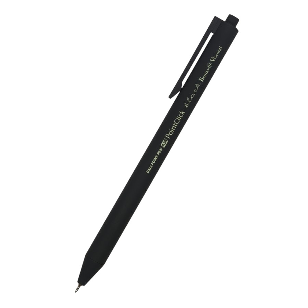Ручка шариковая автоматическая "PointClick.Black", 0.5 мм, пластик, стерж. синий, черный