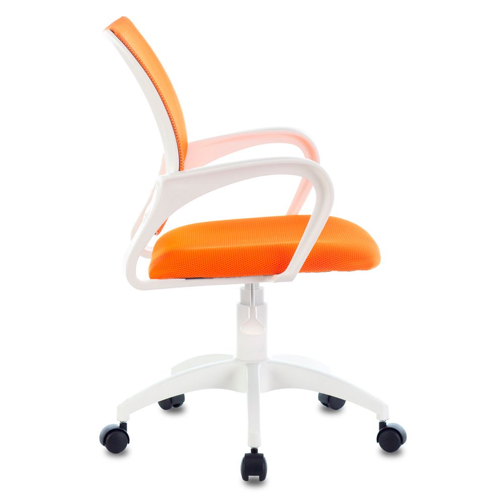 Кресло Бюрократ "CH-W695NLT", пластик, ткань, оранжевый TW-38-3 TW-96-1  - 3