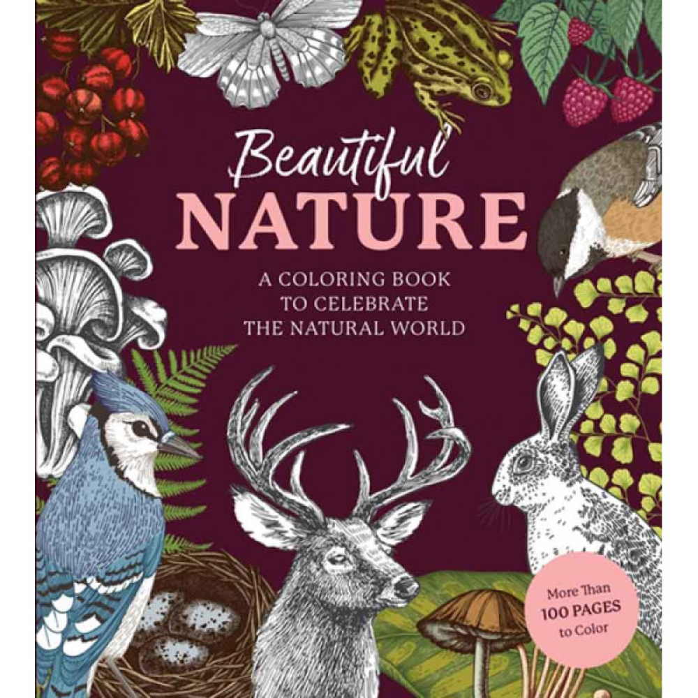 Раскраска на английском языке "Beautiful Nature. Celebrate the Natural World in Colour"