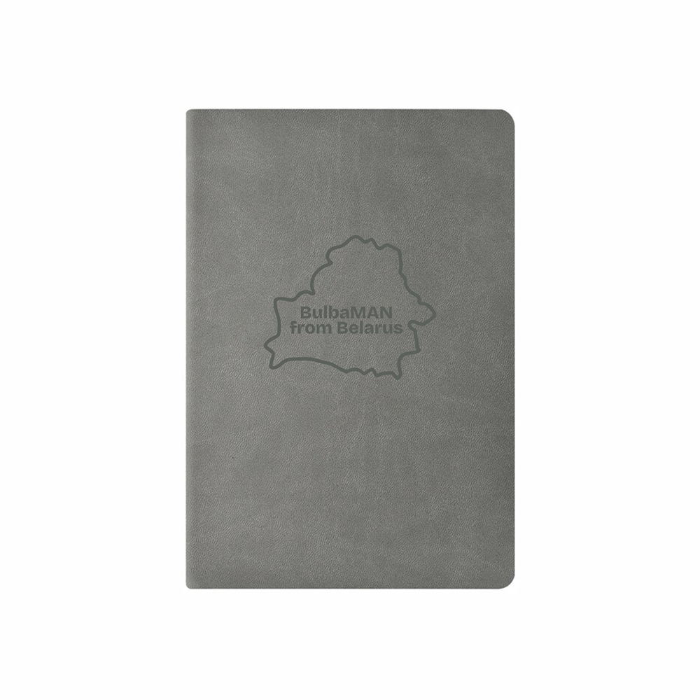 Блокнот "BulbaMAN from Belarus", А5, 150х210 мм, 60 листов, в клетку, светло-серый