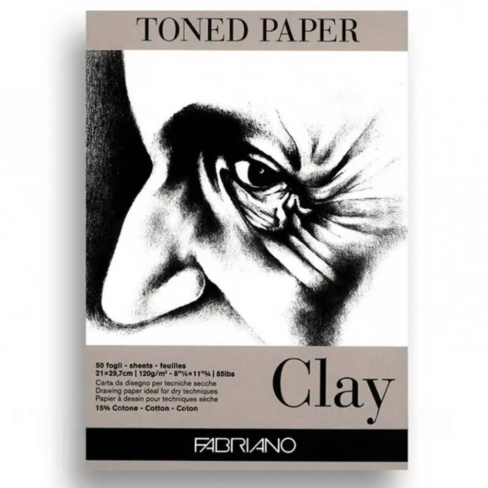 Блок бумаги для рисования "Fabriano. Clay", 21х29,7 см, 120 г/м2, 50 листов
