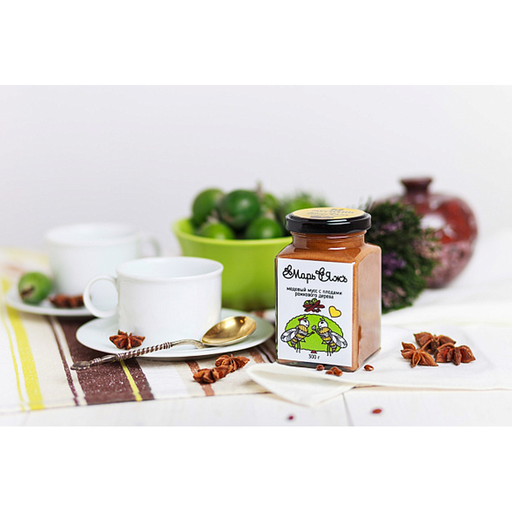 Медовый мусс "МарьЯжъ" с плодами рожкового дерева, 300 гр