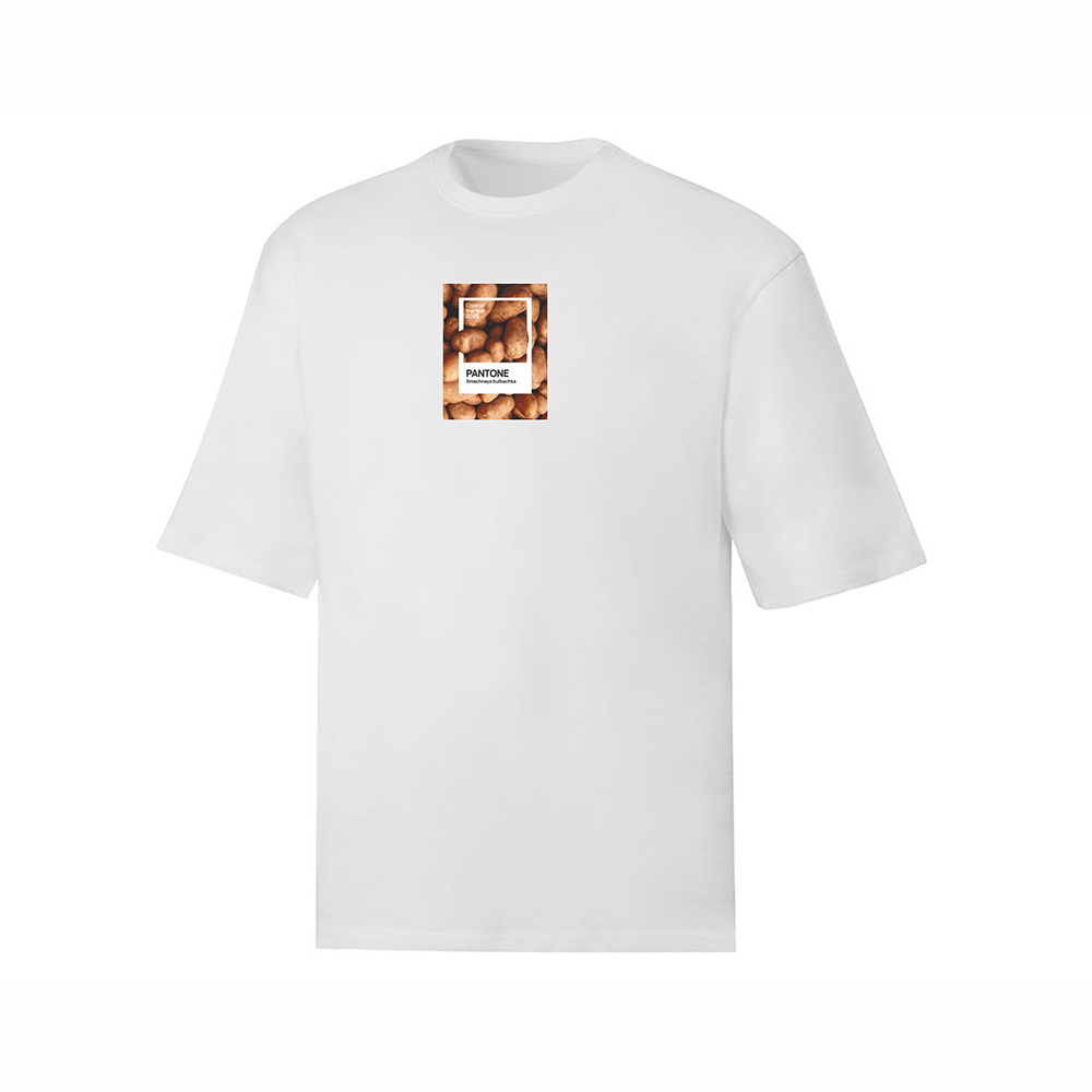 Футболка оверсайз «Pantone 2025» унисекс, белый, M-L 
