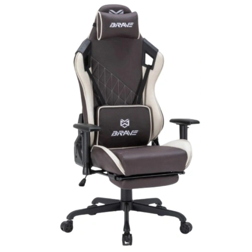 Кресло игровое BRAVE WS-2 Hulk Dark Grey иск.замша, коричневый