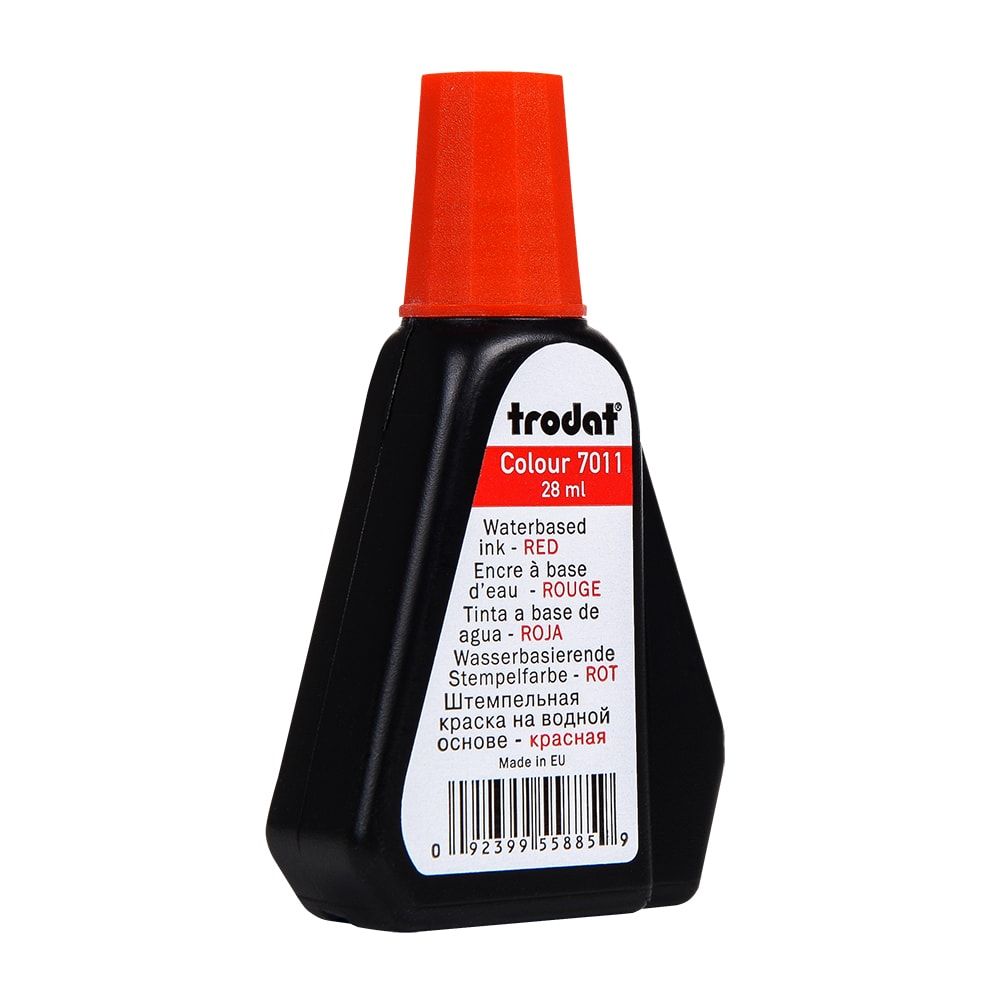 Штемпельная краска "Trodat 7011", 28 мл, красный