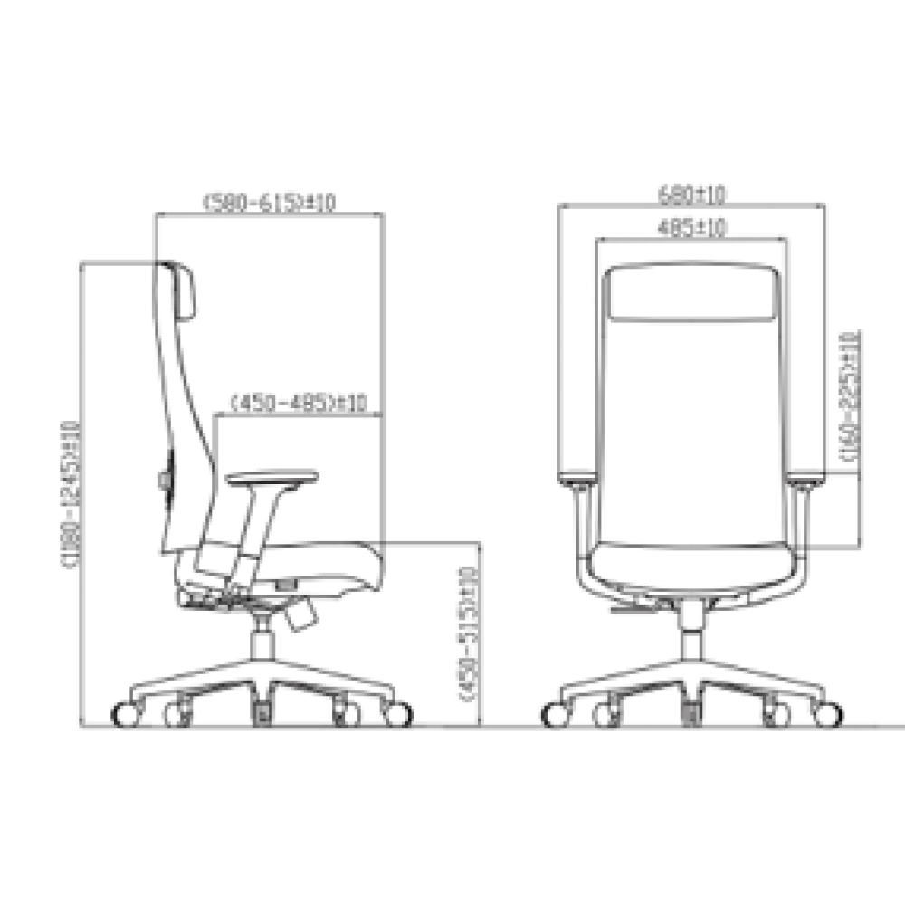 Кресло для руководителя SitZone "CH-366A-WB", ткань, пластик, черный - 6