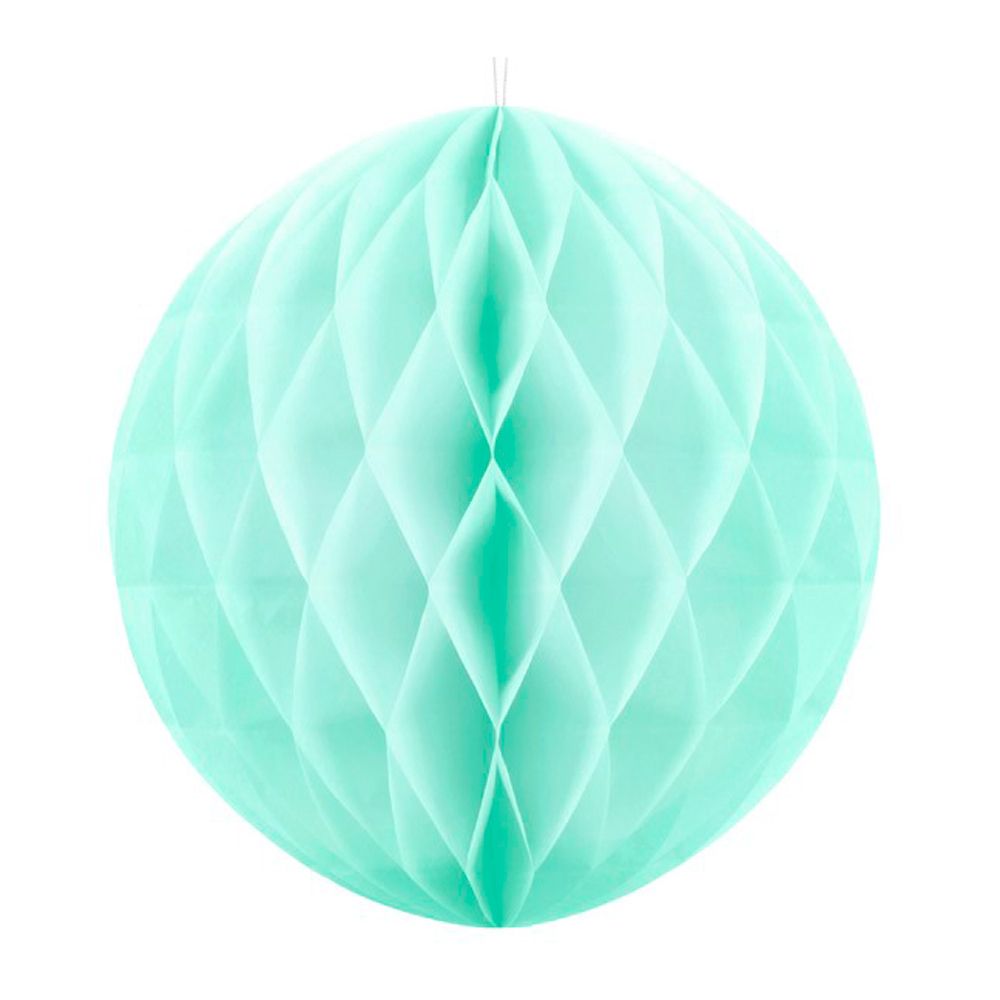 Подвеска декоративная бумажная "Соты", 40 см, мятный