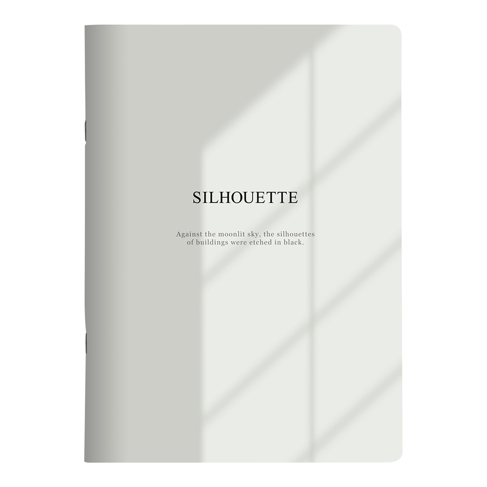 Тетрадь "Shadow", А5, 48 листов, клетка, скоба сбоку, серый