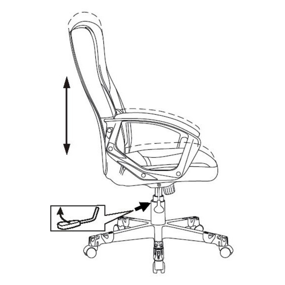 Кресло игровое Бюрократ "Zombie 10", ткань, экокожа, пластик, черный, белый - 6