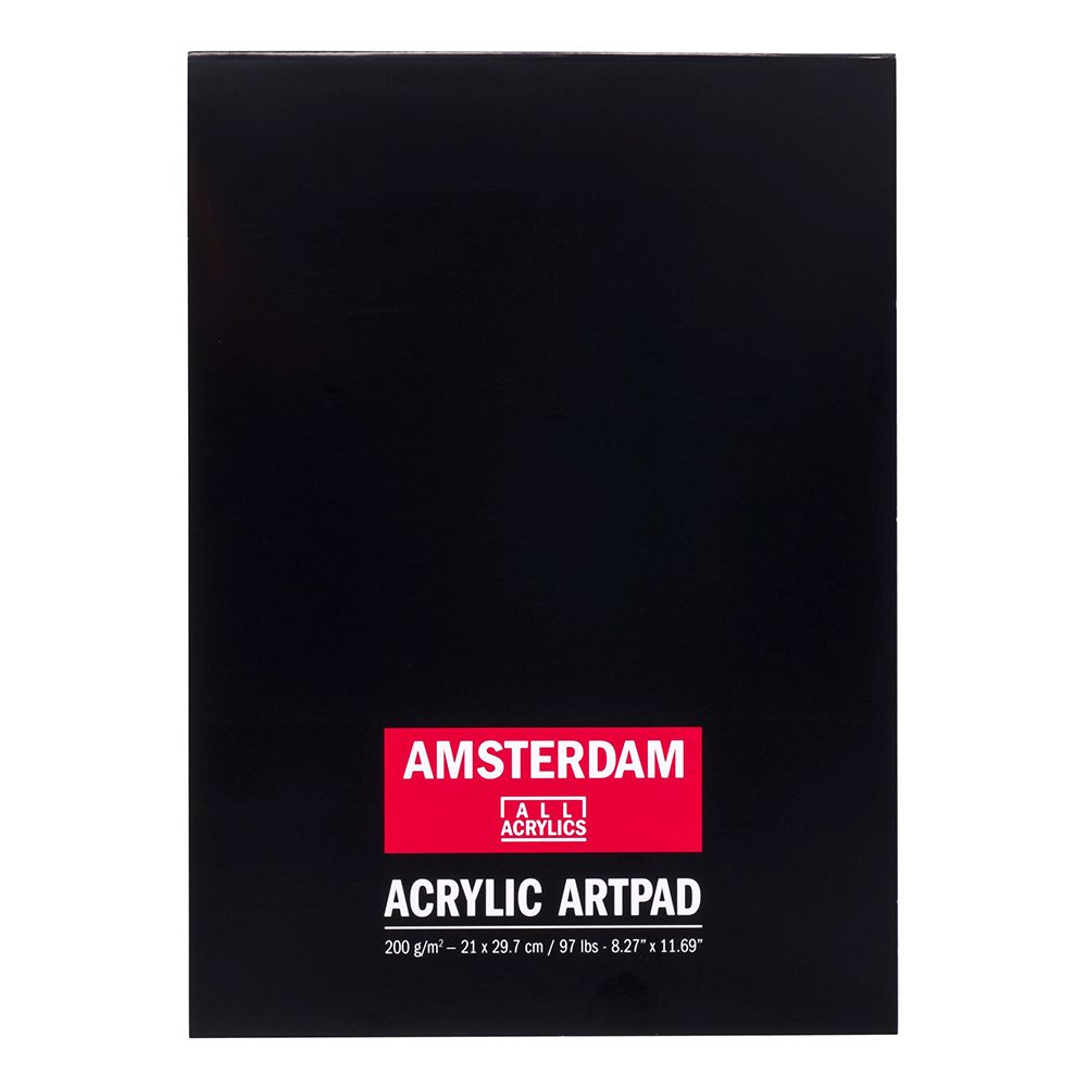 Скетчбук "Amsterdam Acrylic Artpad", A4, 200 г/м2, 30 листов, черный