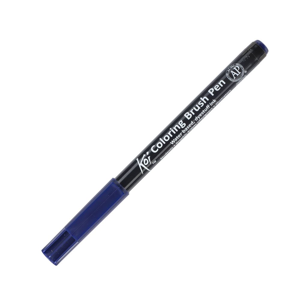 Маркер акварельный "Koi Color Brush", темно-синий