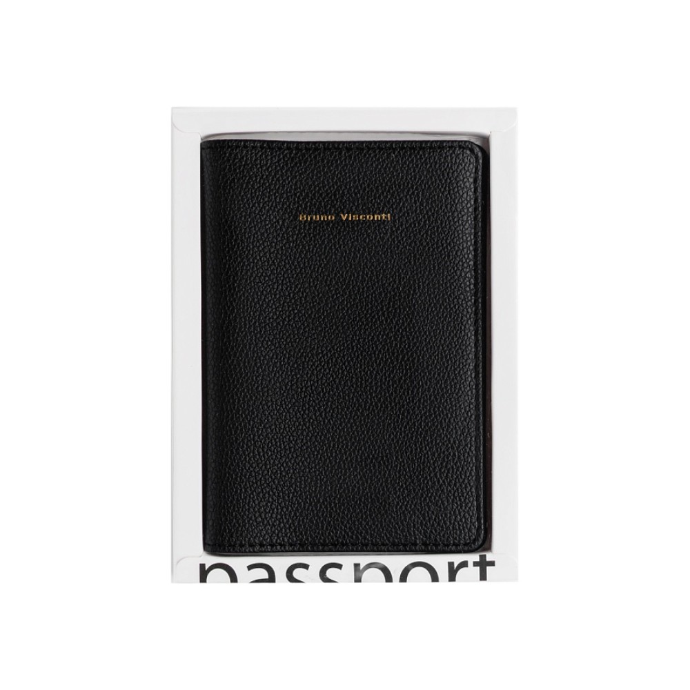 Обложка для паспорта "Черная", кожзам