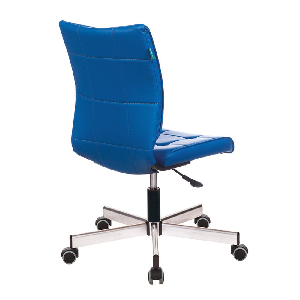 Кресло для персонала "Бюрократ CH-330M", кожзам, металл, синий - 4