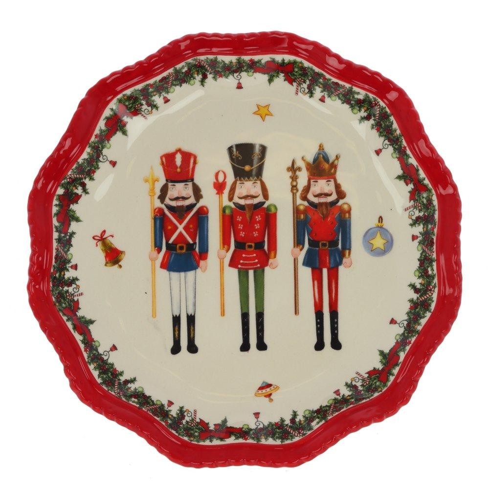 Тарелка "Щелкунчик", керамика, 20,5 см, разноцветный