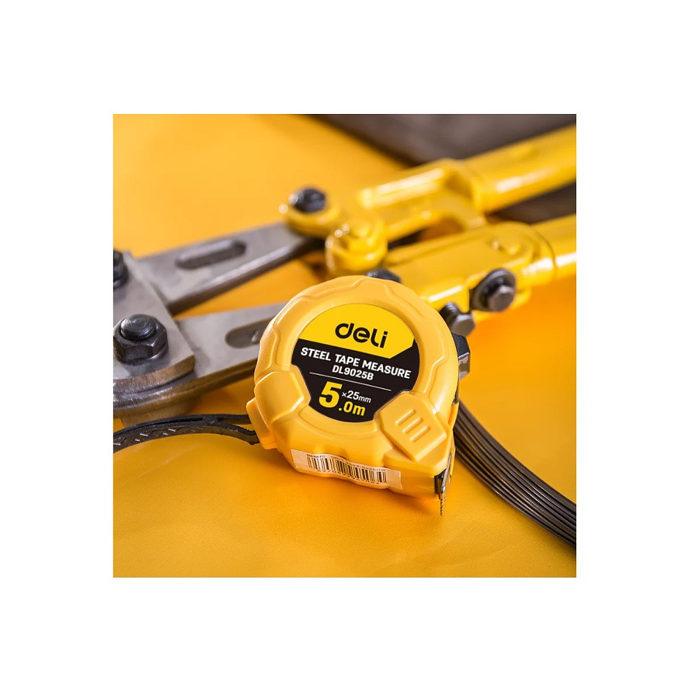 Рулетка Deli YS EDL9025B, 5 м х 25 мм, желтый, черный - 5