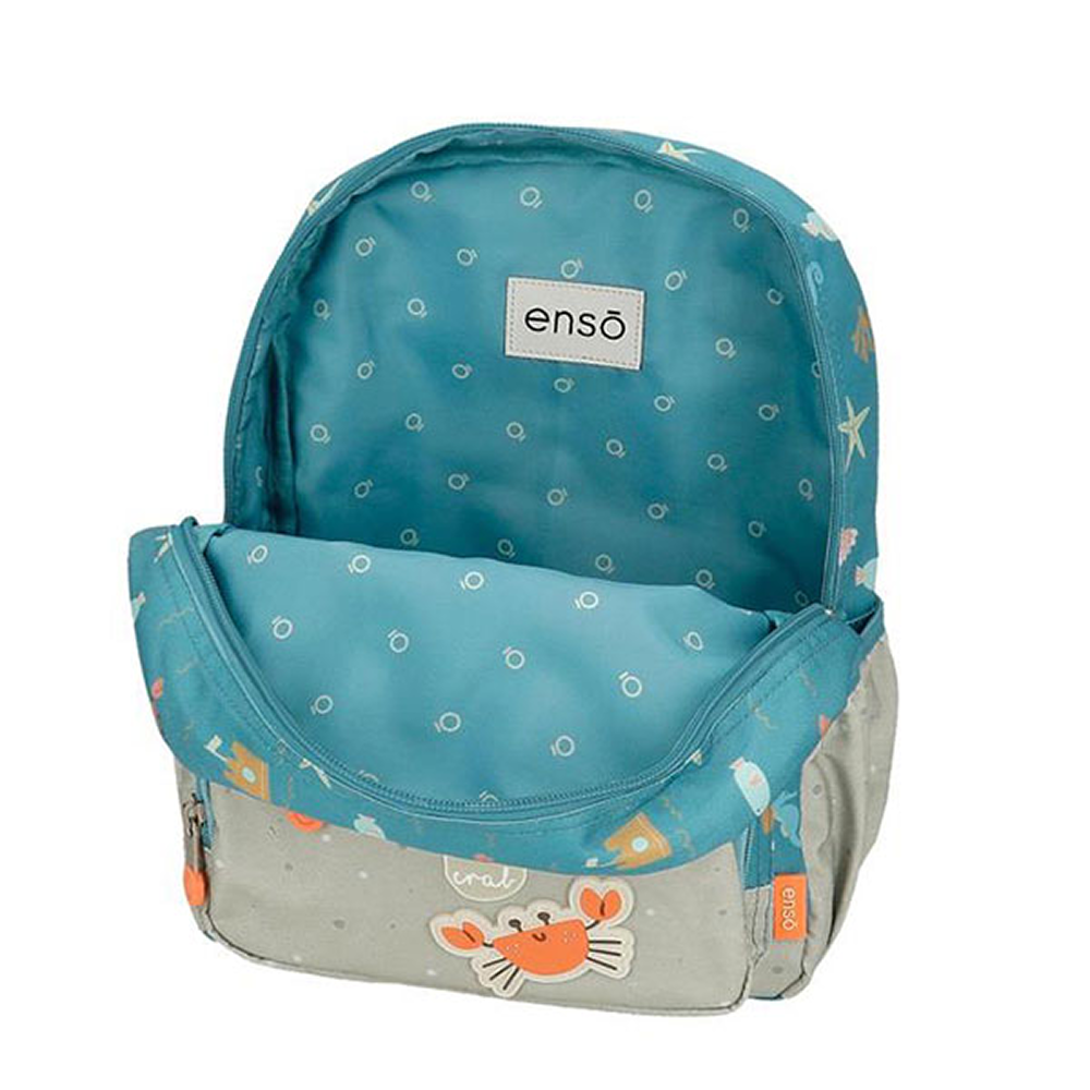 Рюкзак детский "Mr. Crab", 28 см, полиэстер, синий, серый - 4