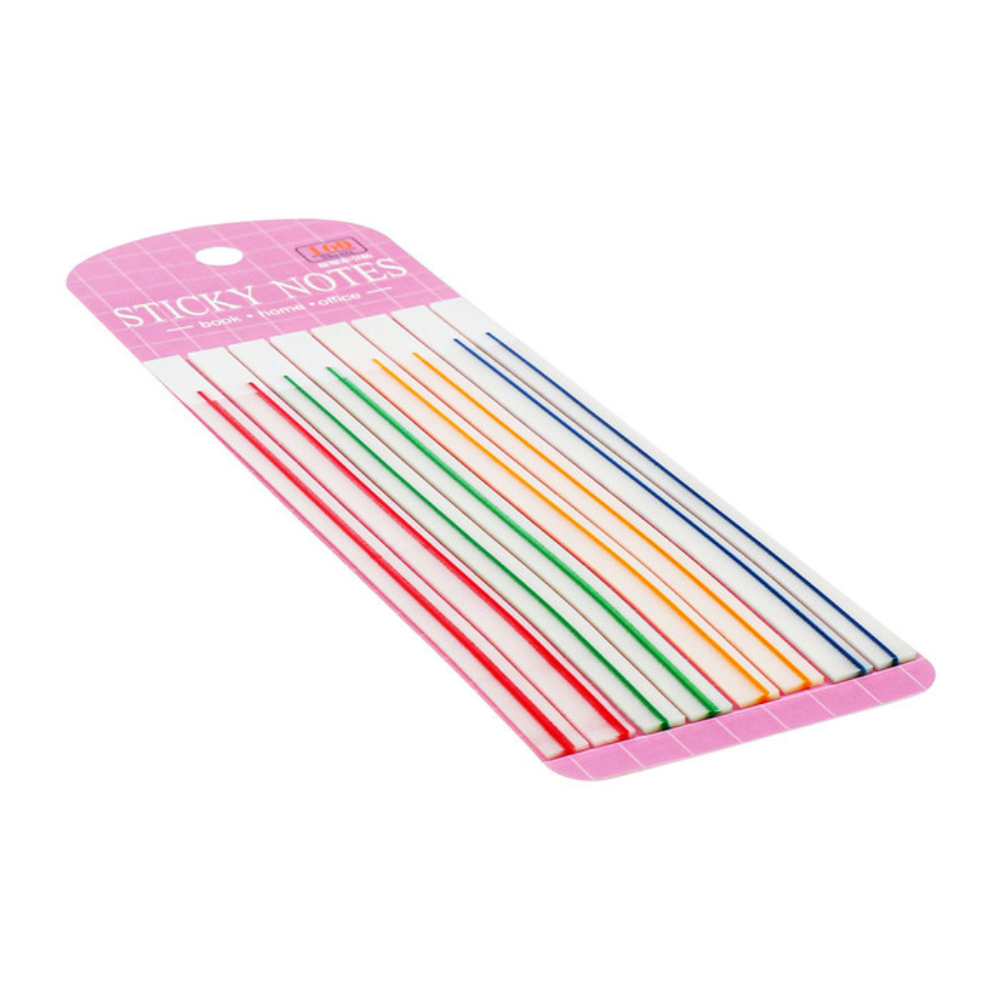 Закладки пластиковые "Calligrata", 140х6 мм, 8 цветовх20 штук, ассорти флуоресцентная