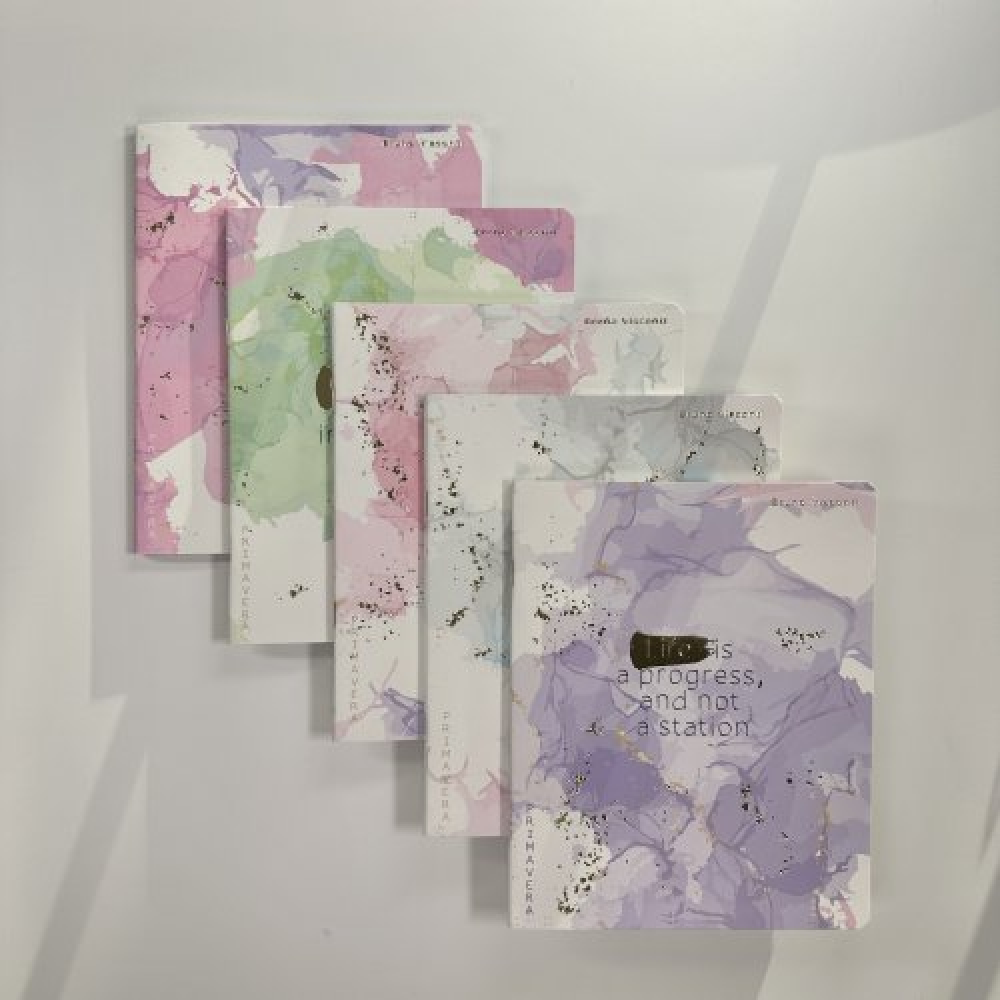 Тетрадь "Primavera", A5, 48 листов, клетка, скоба сбоку, ассорти - 18