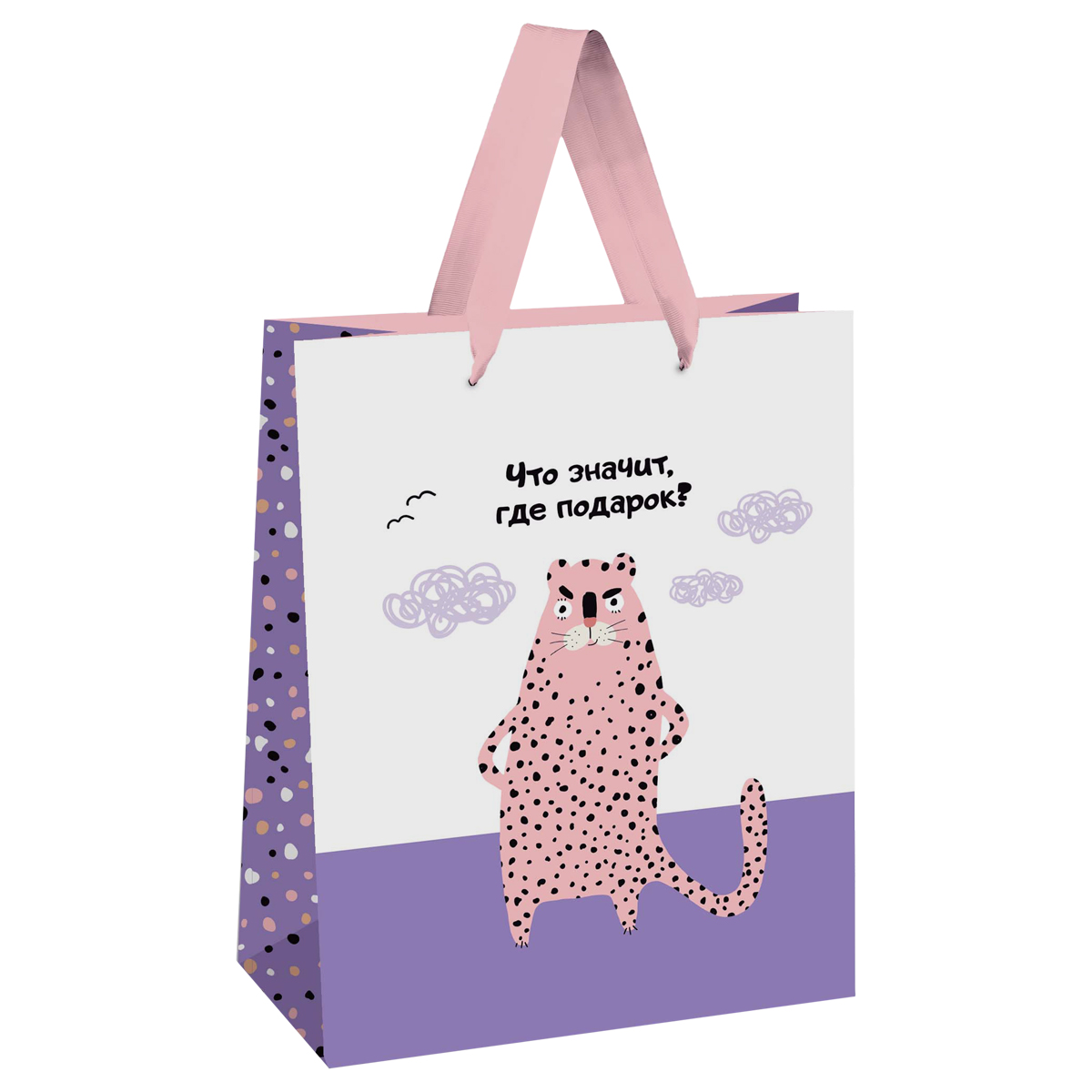 Пакет подарочный 11*14*6,5 см "Что значит, где подарок", ламинированный