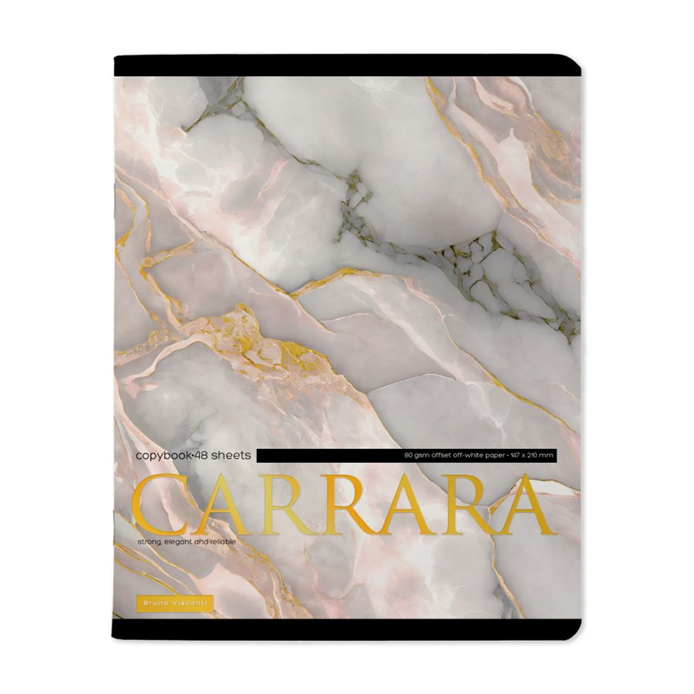 Тетрадь "Carrara", A5, 48 листов, клетка, ассорти - 3