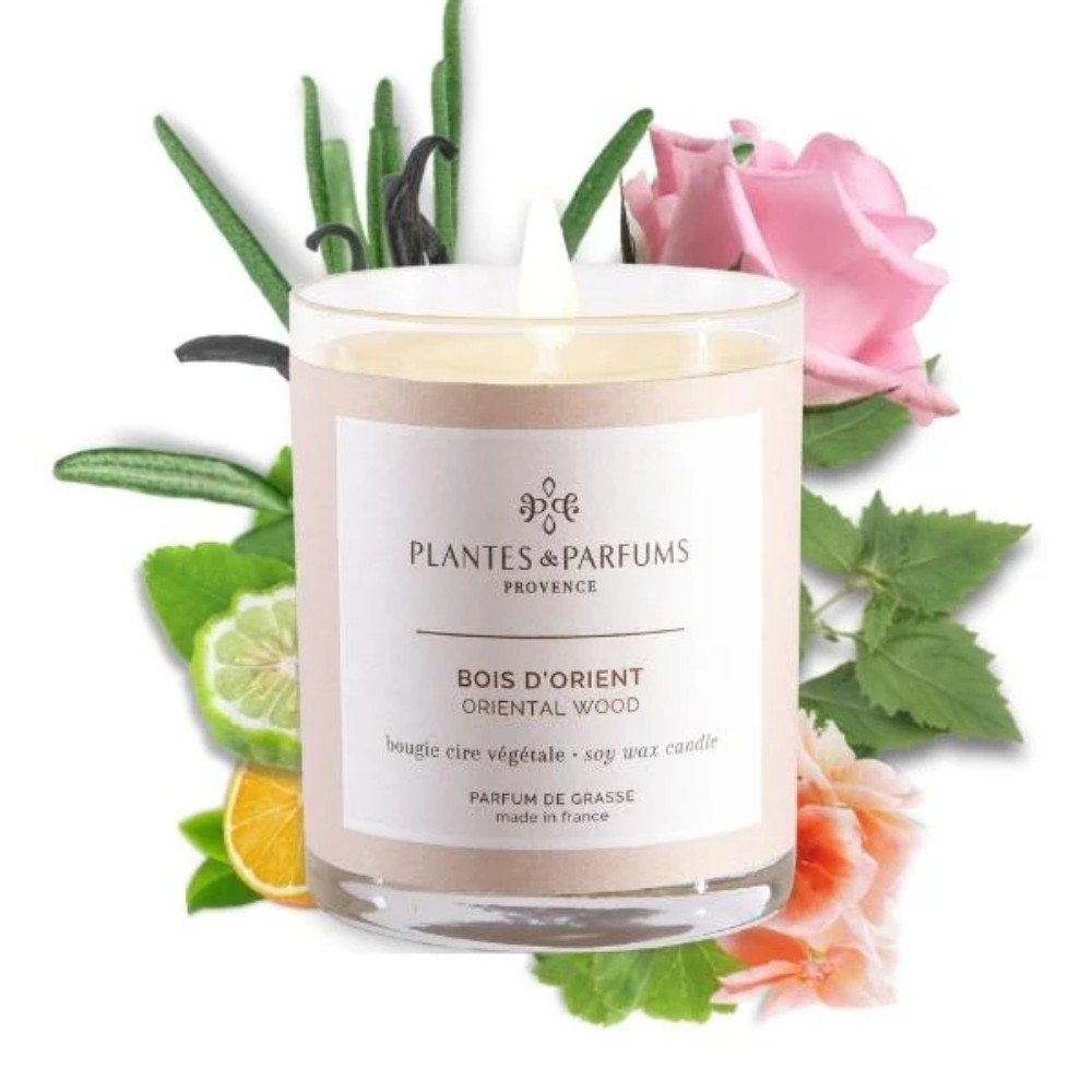 Свеча ароматическая PLANTS&PARFUMS "Oriental Wood", 180 гр., подарочная упаковка