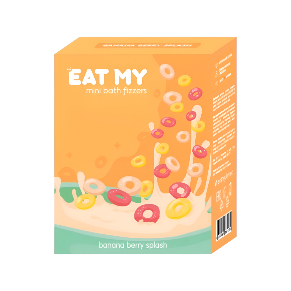 Бомбочка для ванны мини "EAT MY. Бананово-ягодный всплеск", 190 г