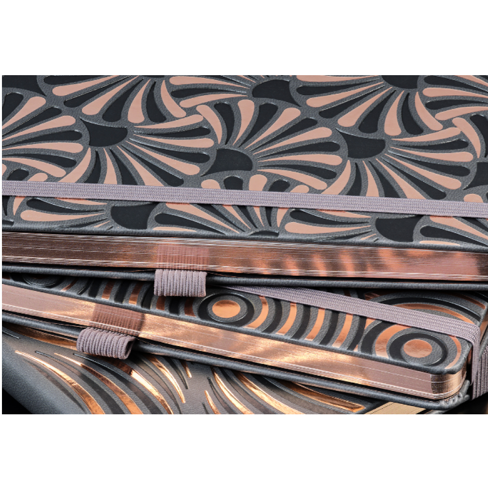 Еженедельник датированный "Rose sand", А6, 160 страниц, черный, бронзовый, 2026