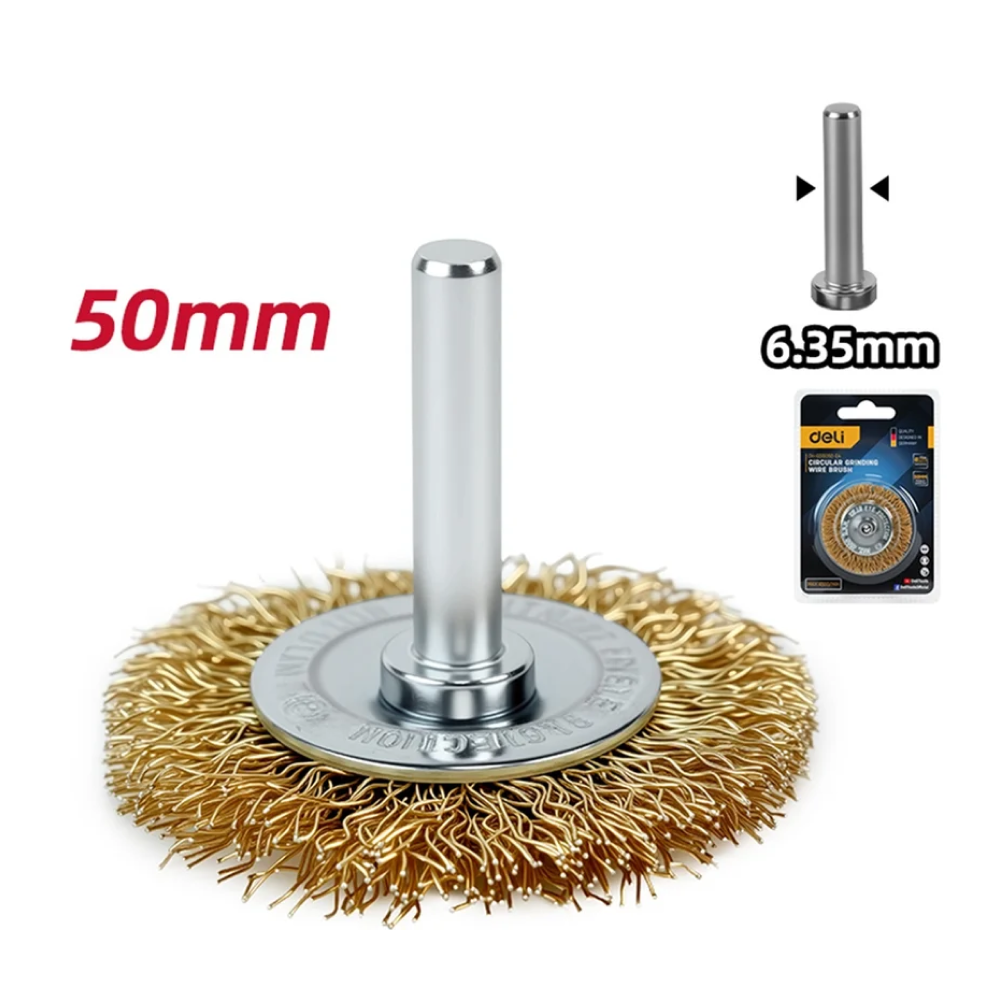 Щетка для дрели Deli YS EDH-GSS075-E3, плоская, проволочная - 2