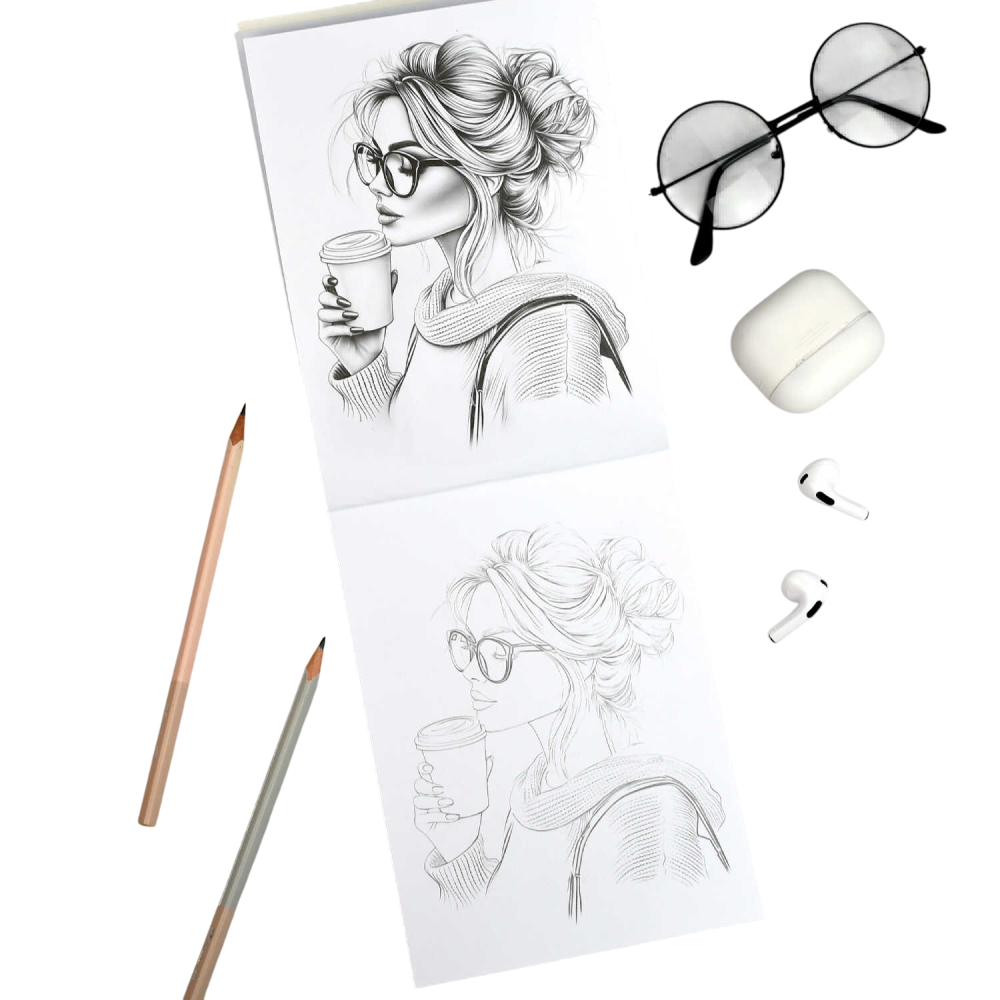 Раскраска "Мои скетчи. Эстетика" - 3