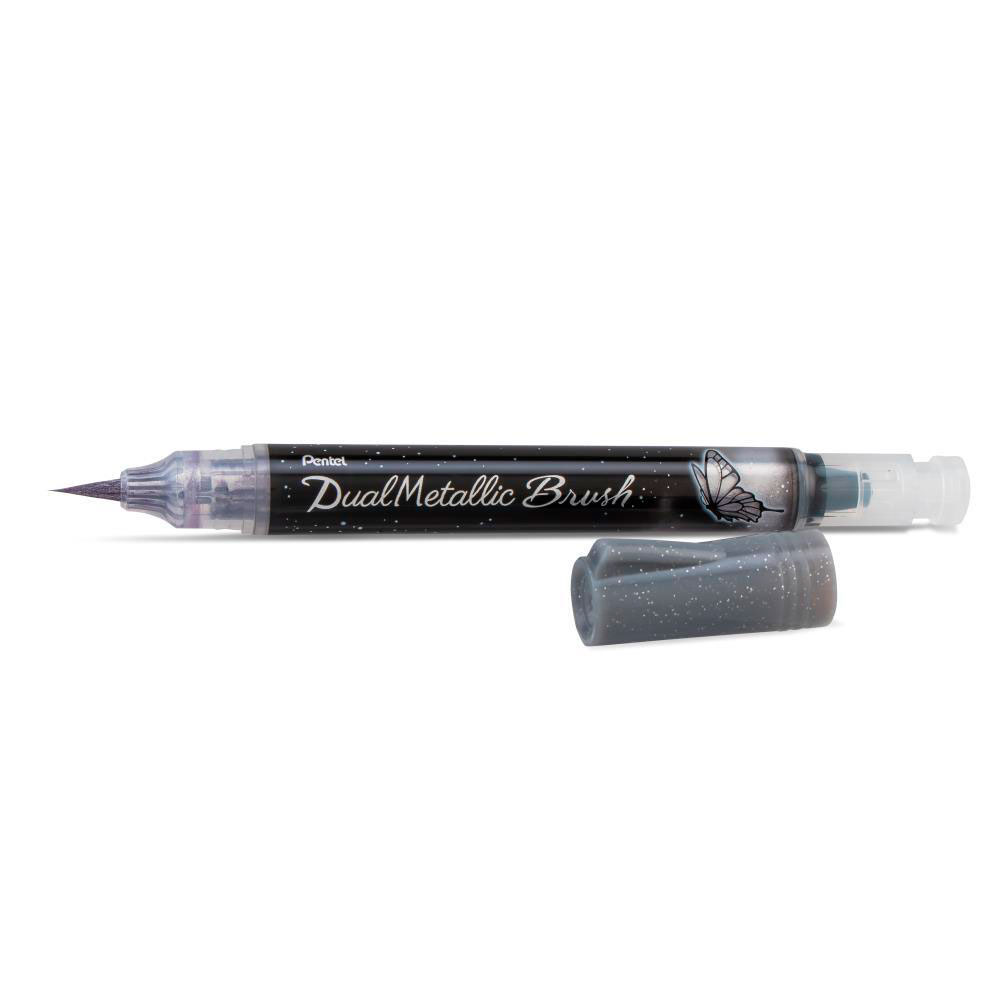 Маркер-кисть "Dual Metallic Brush", серебристый металлик - 4
