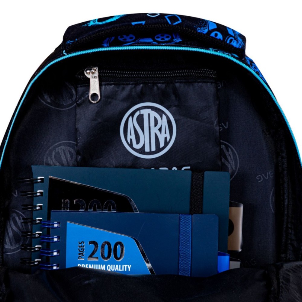 Рюкзак детский Astra "Go Playing", черный, синий  - 4