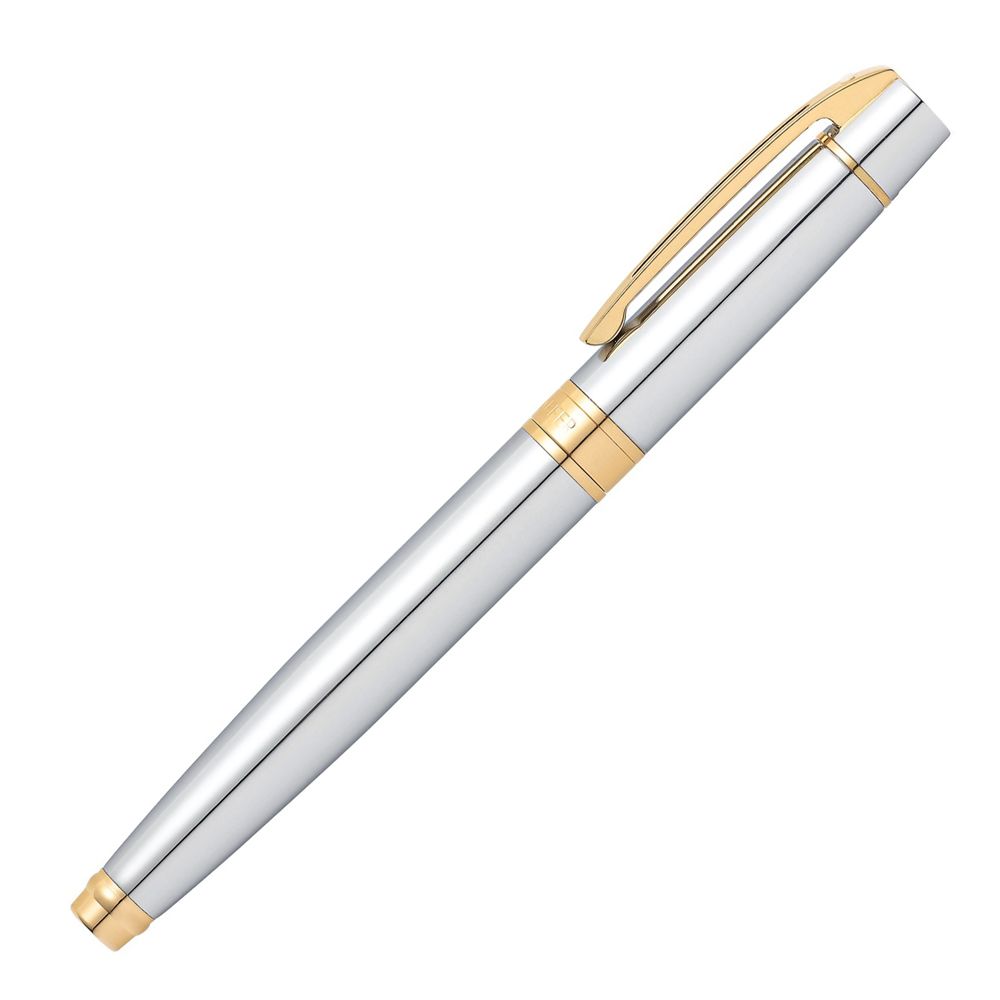 Ручка перьевая "Sheaffer 300 Chrome", M, серебристый, золотистый, патрон черный, синий - 4