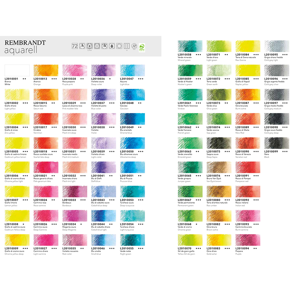 Карандаш акварельный "Rembrandt Aquarell", 037 сине-фиолетовый