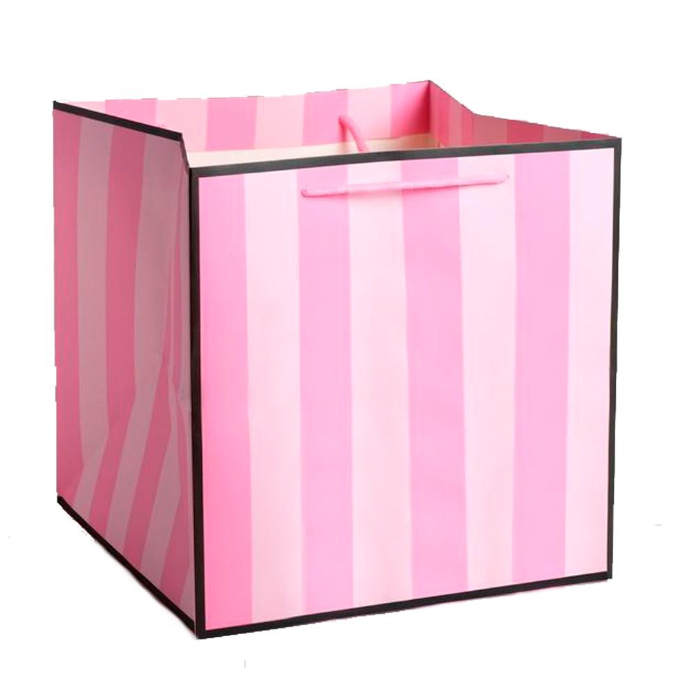 Пакет подарочный "Present", 30x30x30 см, розовый - 3