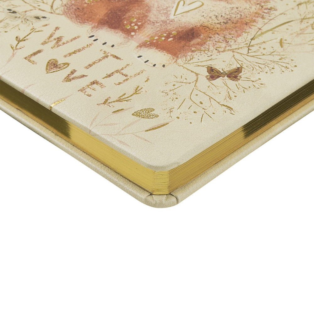 Ежедневник недатированный "Love me. Щеночек", А5, 240 страниц, молочный - 3