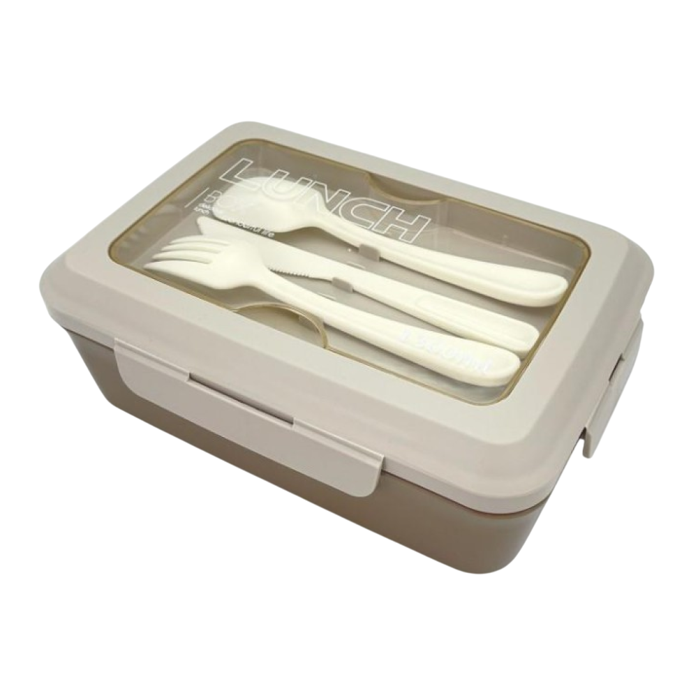 Контейнер для еды "Delicious break", пластик, коричневый