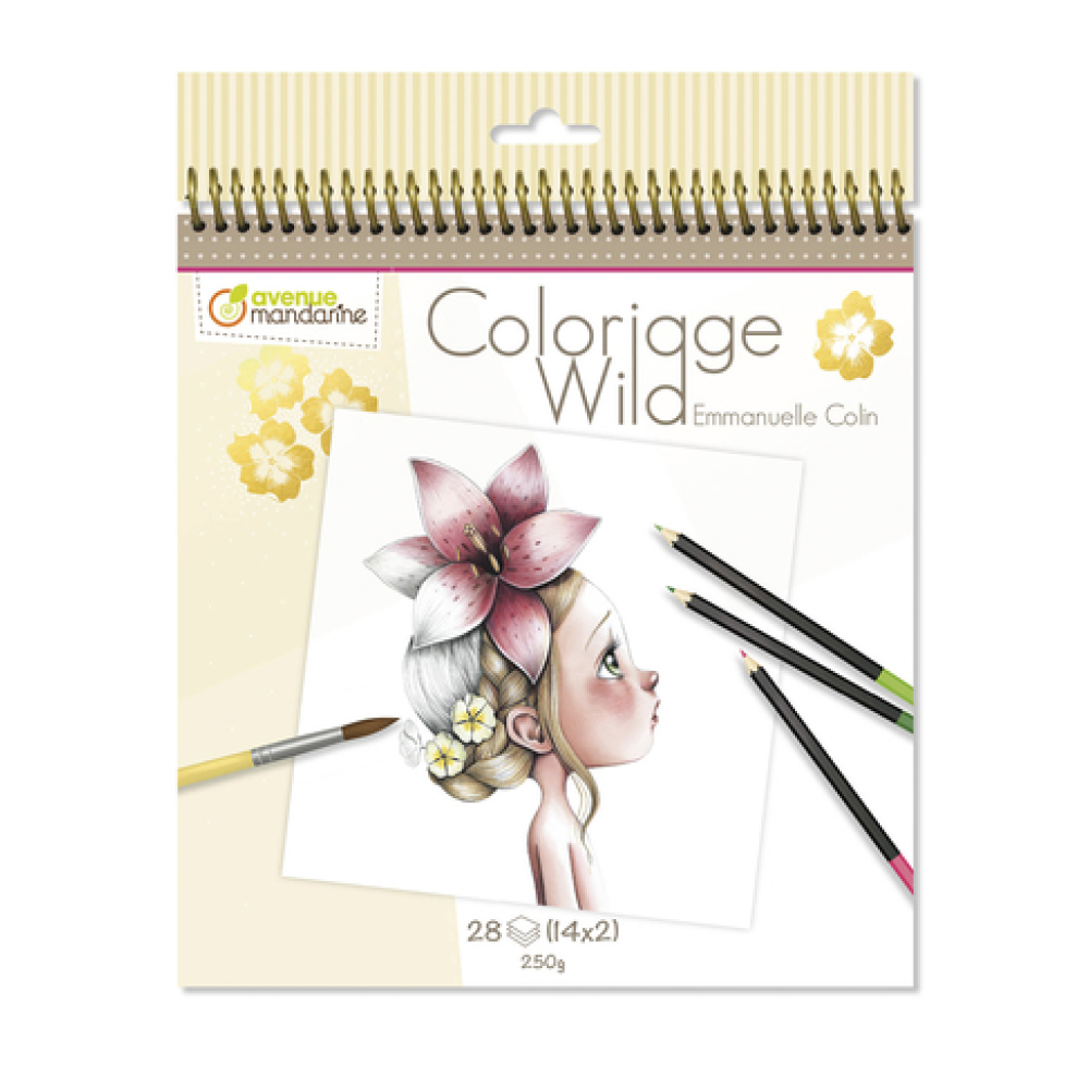 Раскраска на английском языке "Colouring book Wild 1", Emmanuelle Colin