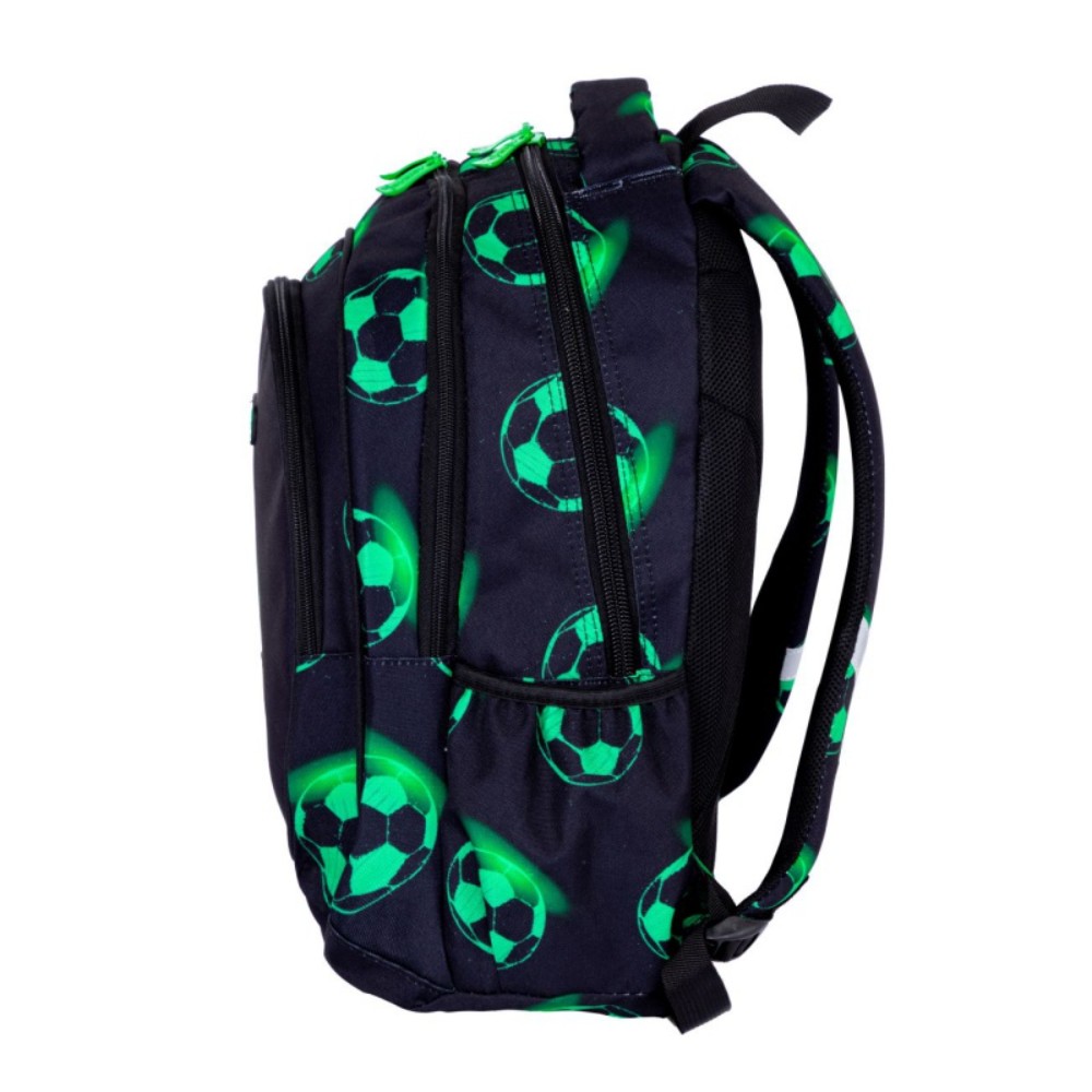 Рюкзак школьный Astra "Neo Football", черный, зеленый - 7